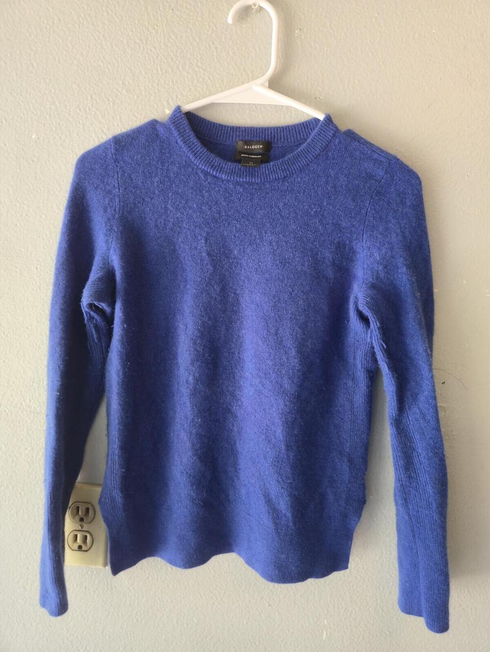 Halogen 100% Cashmere Sweater XS Blue